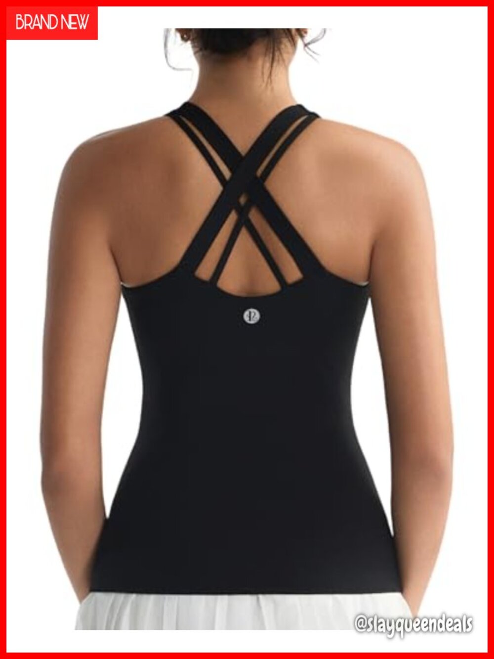 RUNNING GIRL Tank Top Built in Bra Compression Workout Yoga Top